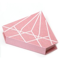 New beauty fashion pink glitter paper diamond 25mm eyelash packaging box