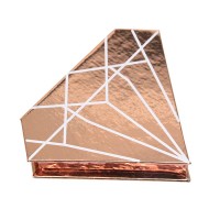 High quality 25 mm glitter makeup eyelashes rose gold diamond box for customization