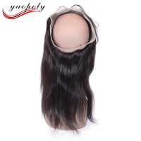 360 lace frontal wig brazilian straight 360 lace band frontal closure with baby hair