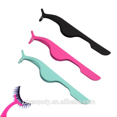 cheap colorful plastic eyelashes applicator eyelash extension tweezers for magnetic eyelashes